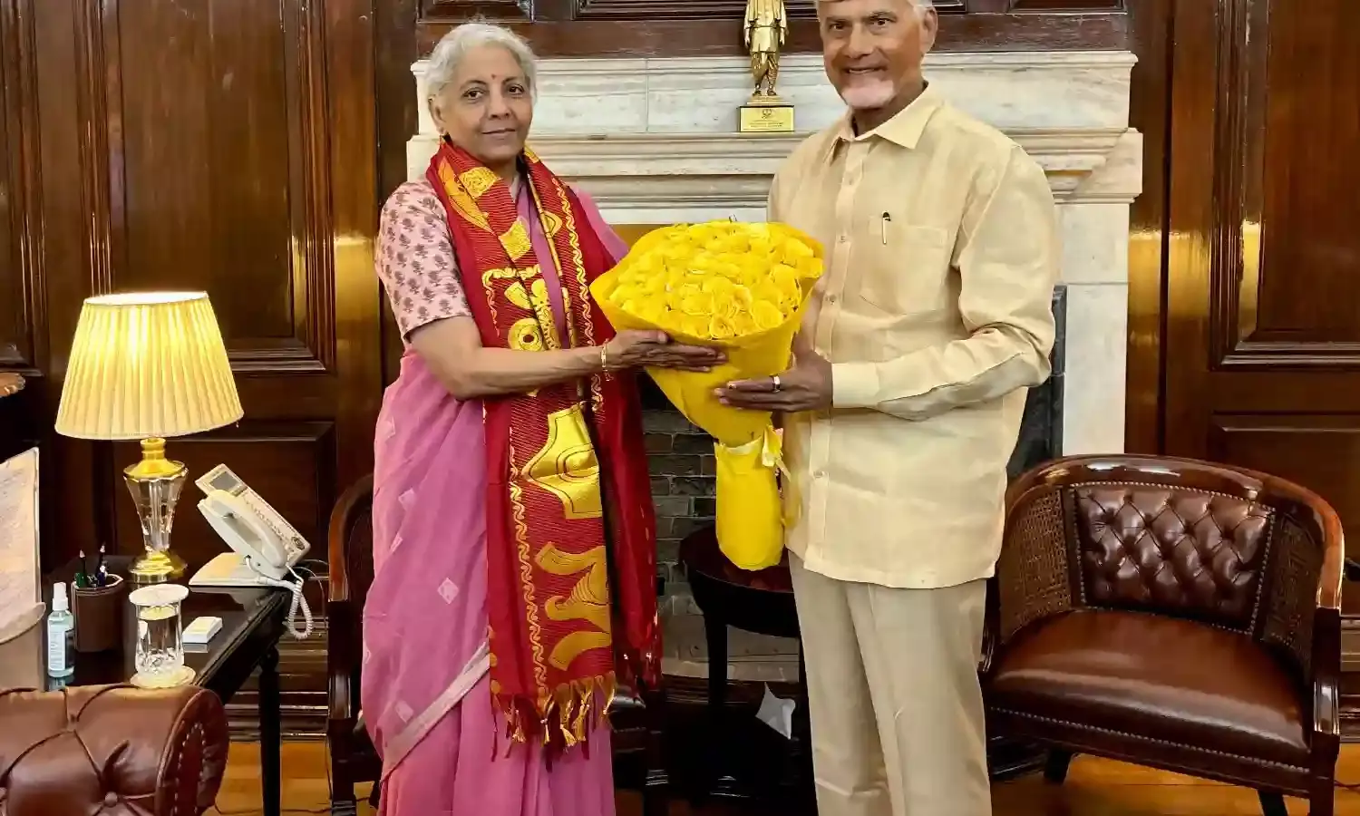 Naidu meets FM Nirmala Sitharaman, seeks financial aid for debt-ridden AP