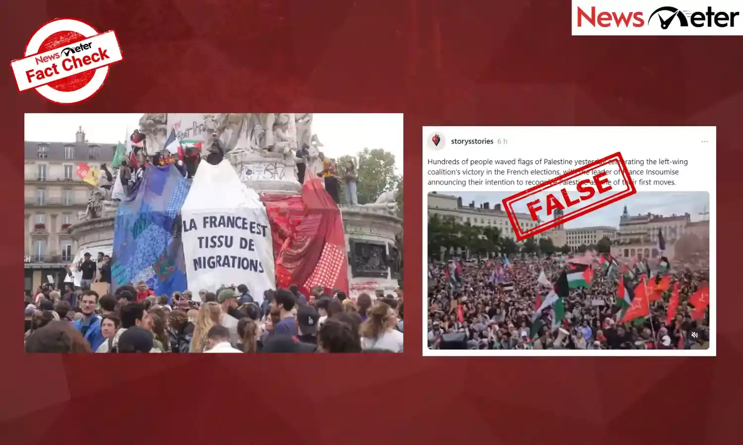 Fact Check: Video of pro-Palestine rally in Lyon shared as victory parade of new French government