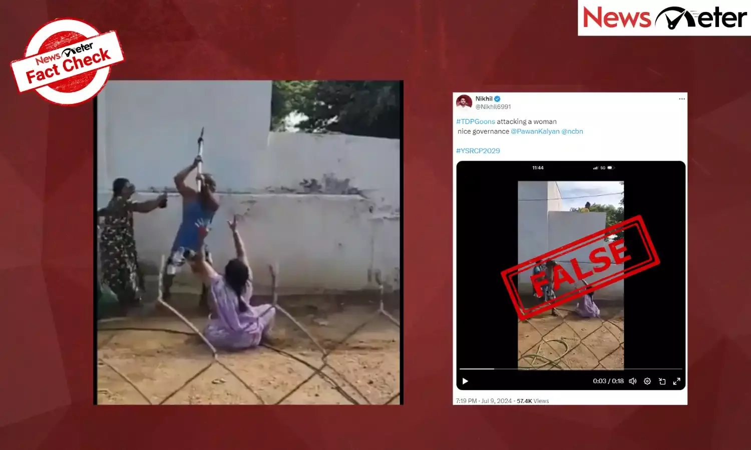Fact Check: This video does not show TDP goons attacking women