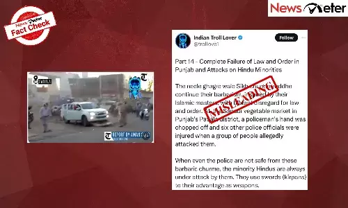 Fact Check: Video does not show Hindus being attacked in Punjab