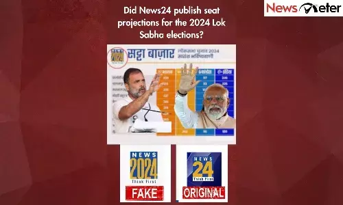 Did News24 publish seat projections for the 2024 Lok Sabha elections?