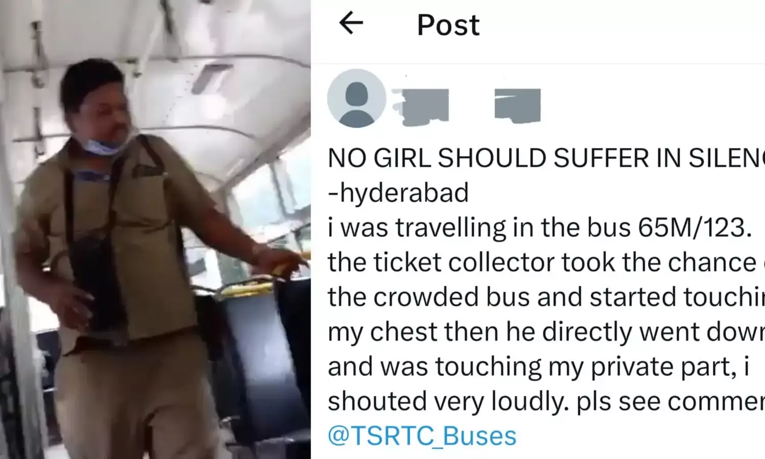 Bus conductor misbehaves with woman on Himayat Nagar route