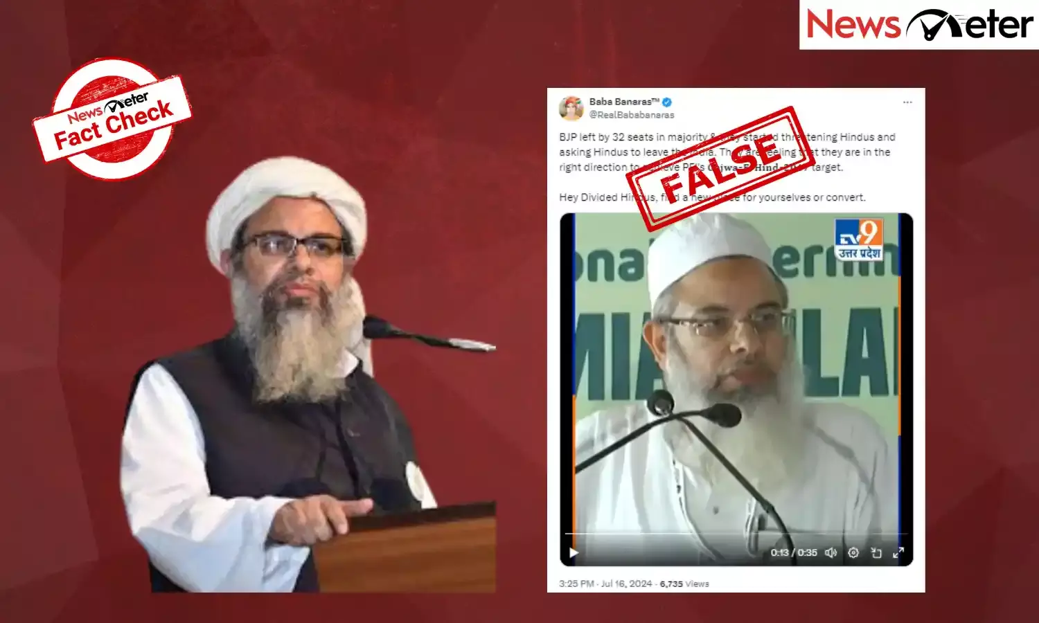Fact Check: No, Maulana Madani did not ask Hindus to leave India after 2024 Lok Sabha polls