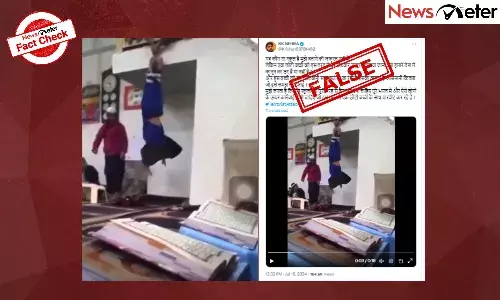 Fact Check: Viral video of child hung upside down in madrasa is from Pakistan, not India
