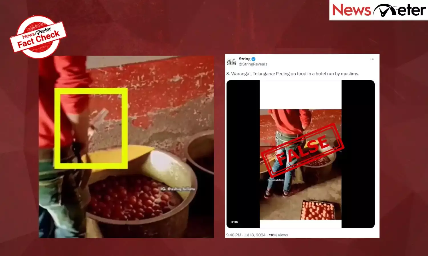 Fact Check: Prank video falsely shared as Muslim man in Telangana urinating into food