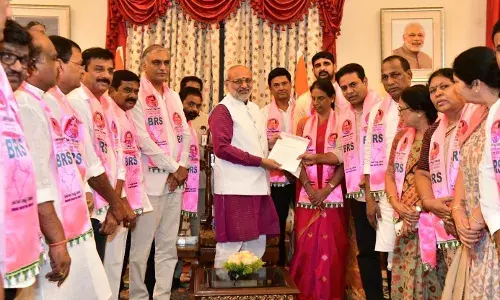 BRS MLAs met governor; discuss defections, āinjusticeā to Telanganaās unemployed youth