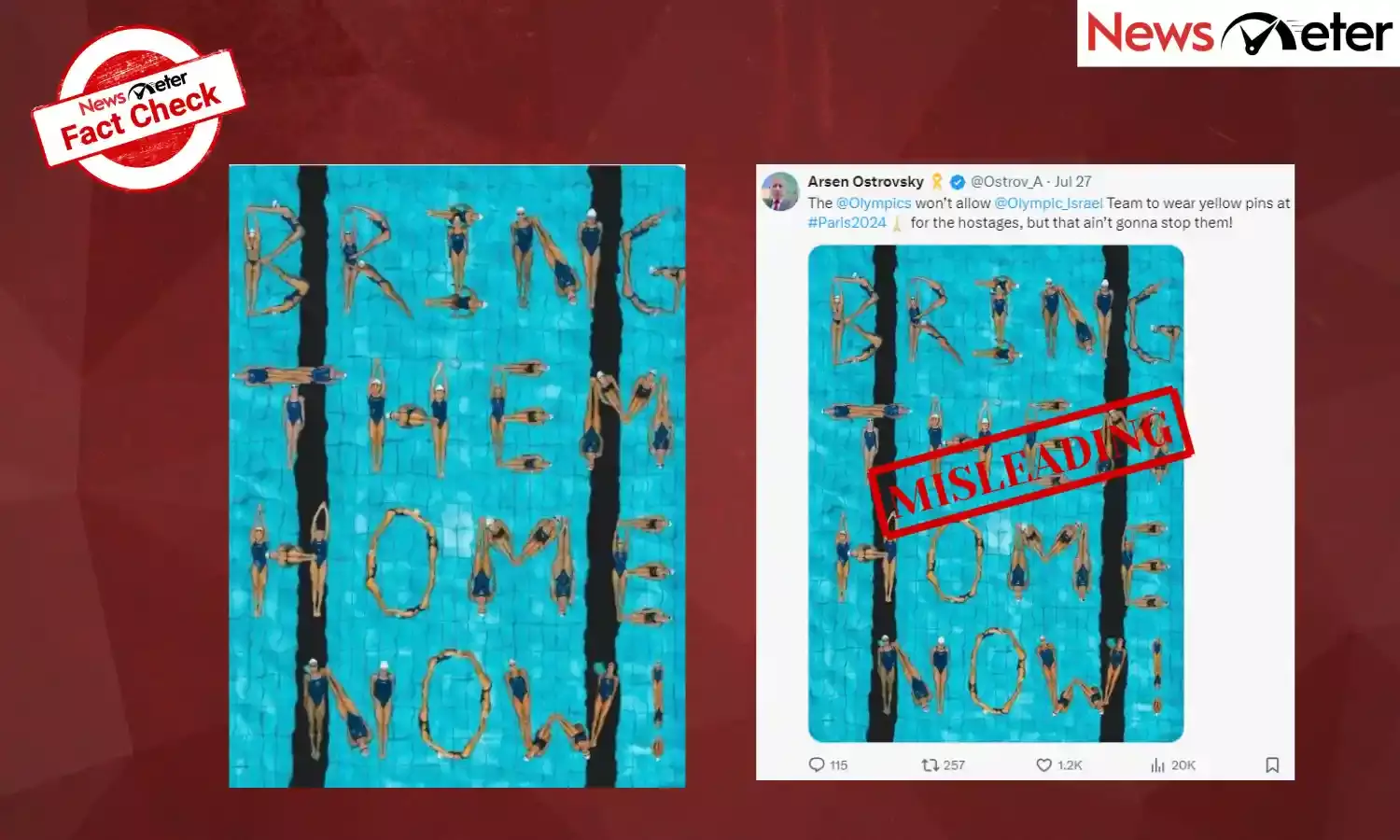 Fact Check: Old image of Israeli swimming team falsely linked to 2024 Paris Olympics