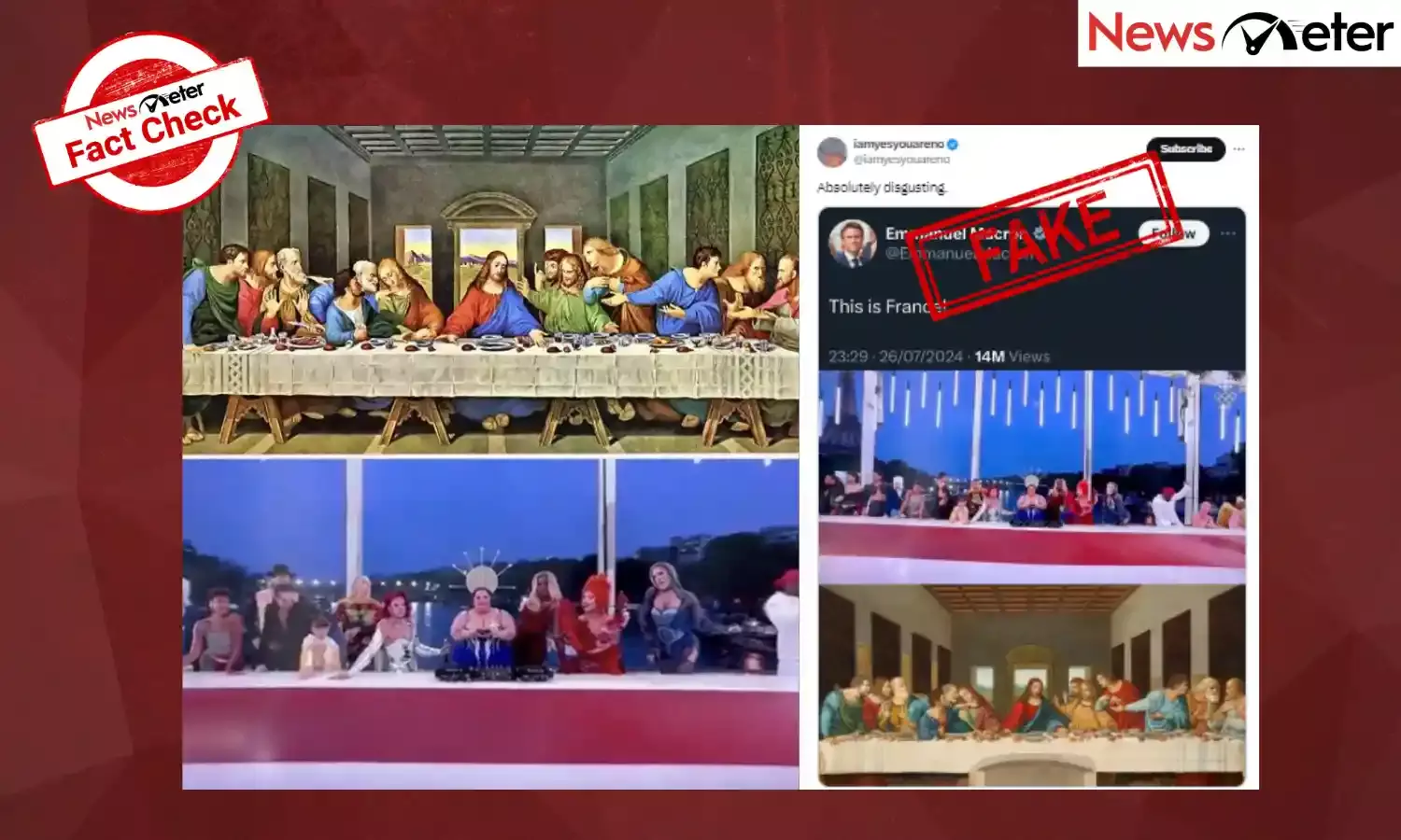 Fact Check: Screenshot of French President Macrons X post mocking Christianity is fabricated