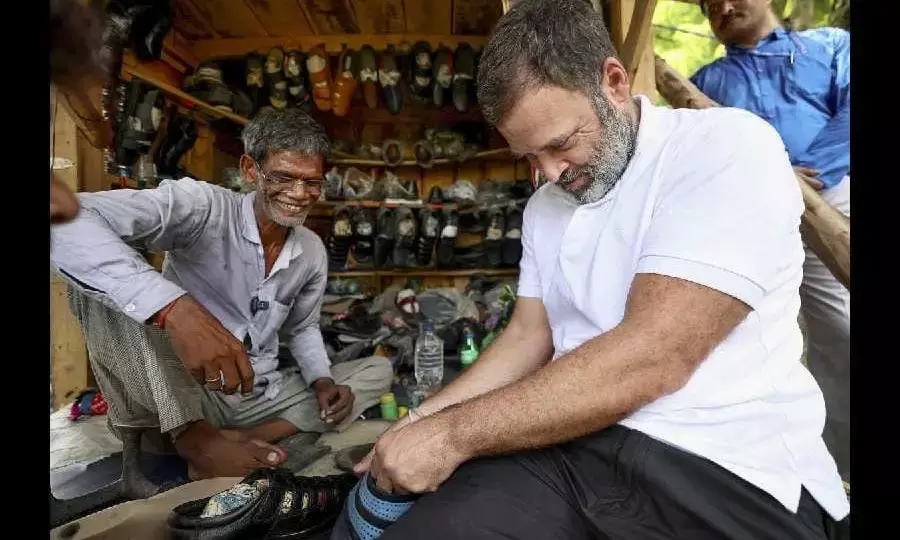 UP cobbler rejects Rs 10 lakh offer for slipper stitched by Rahul Gandhi