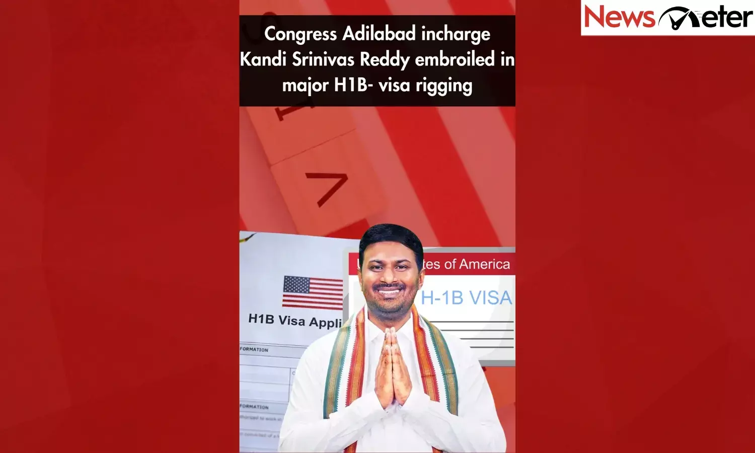 Congress Adilabad incharge Kandi Srinivas Reddy embroiled in major H1B- visa rigging
