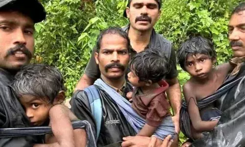 Forest officers in Wayanad undertake daring attempt to save Tribal family