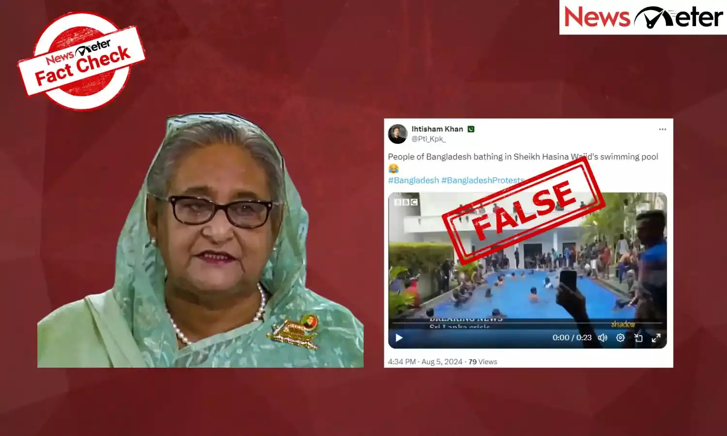 Fact Check: Viral video showing crowd bathing in swimming pool is from Sri Lanka, not Bangladesh