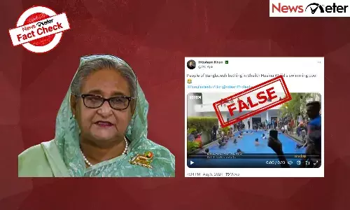 Fact Check: Viral video showing crowd bathing in swimming pool is from Sri Lanka, not Bangladesh