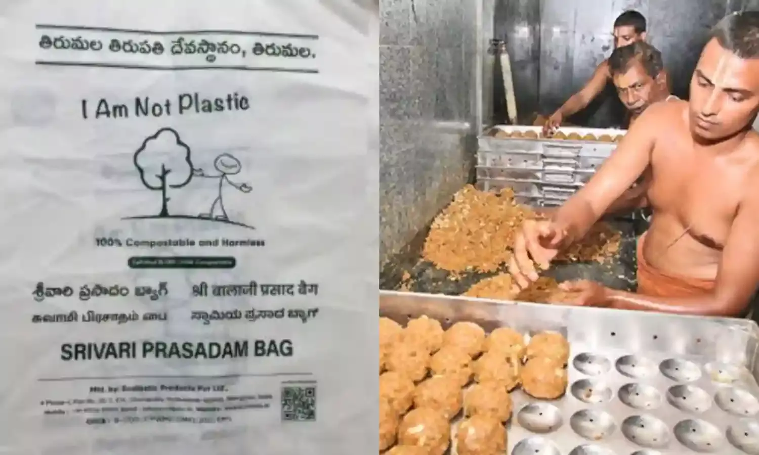 TTD launches pilot project to distribute laddu prasadam in DRDO-developed biodegradable bags