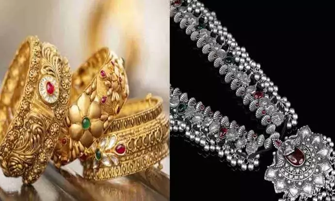 Gold plunges Rs 350; silver rises Rs 200