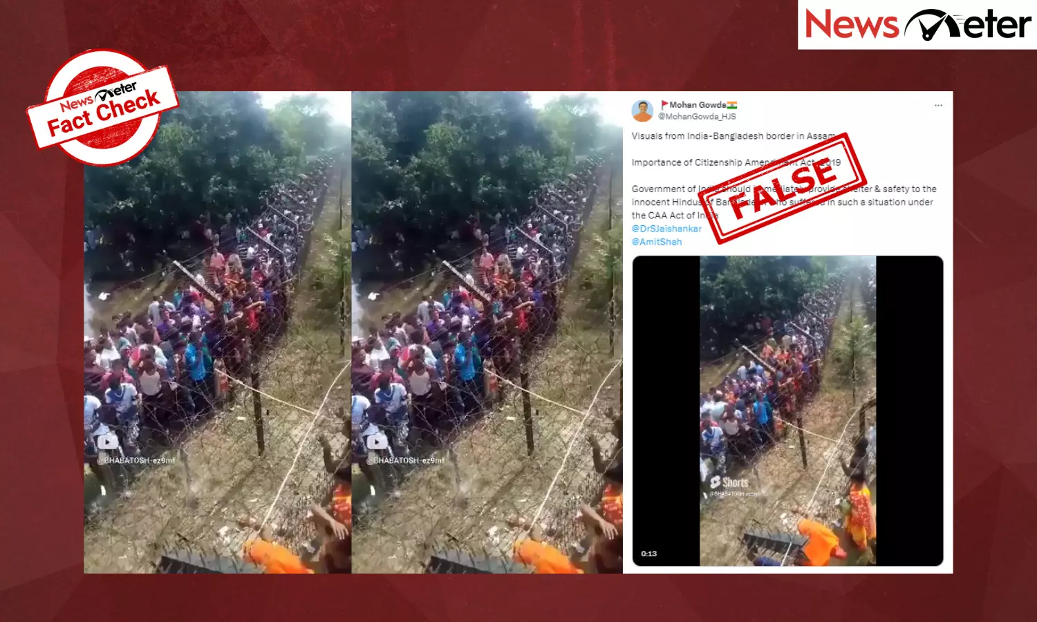 Fact Check: Old video falsely shared as Bangladeshi Hindus desperately waiting at border to enter India
