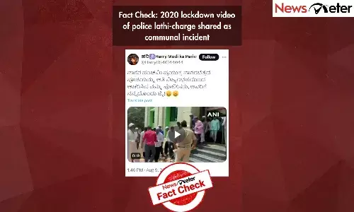 Fact Check: 2020 lockdown video of police lathi-charge shared as communal incident
