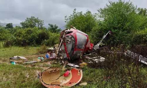 Hyderabad-bound private helicopter crashes near Pune; all four occupants survive
