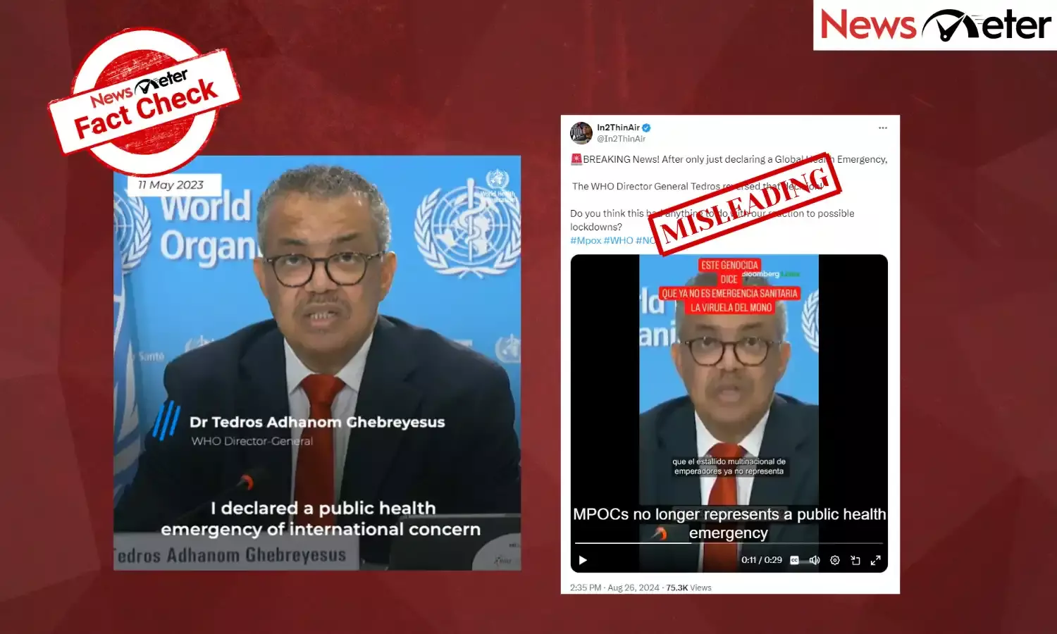 Fact Check: 2023 statement on monkeypox by WHO chief falsely linked to 2024 outbreak