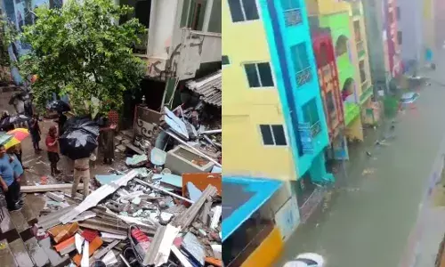 Heavy rains trigger landslides in Vijayawada, 4 die; schools shut, alert sounded