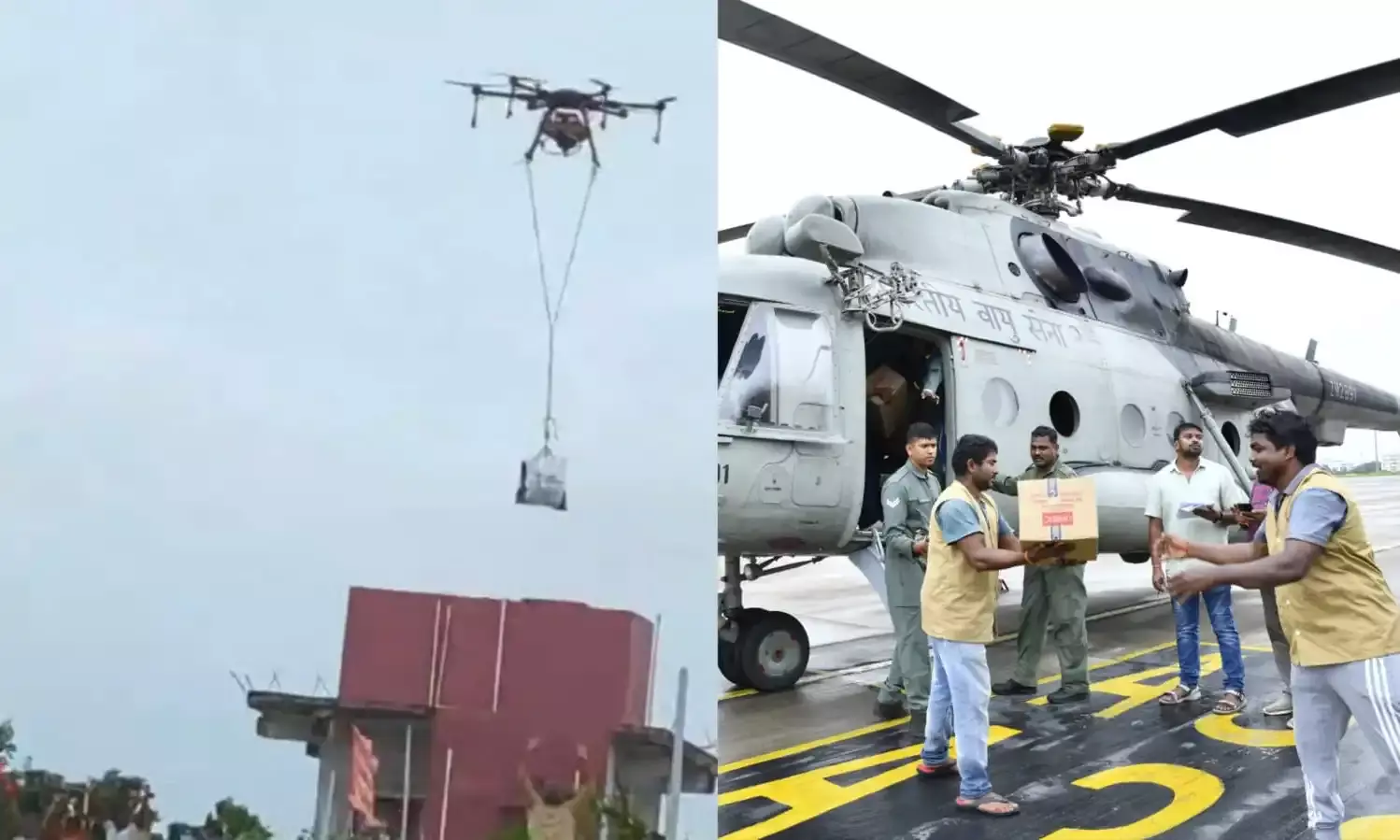 Vijayawada floods: Drones, helicopters dropping relief aid; 6.4 lakh affected