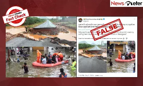 Fact Check: These images do not show the recent floods in Telangana