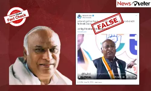 Fact Check: Clipped video falsely viral as Mallikarjun Kharge threatening to give Hindus assets to Muslims