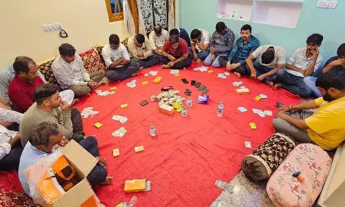 Illegal gambling house in Kalapathar raided; 22 organisers, players held with Rs 46.55 lakhs