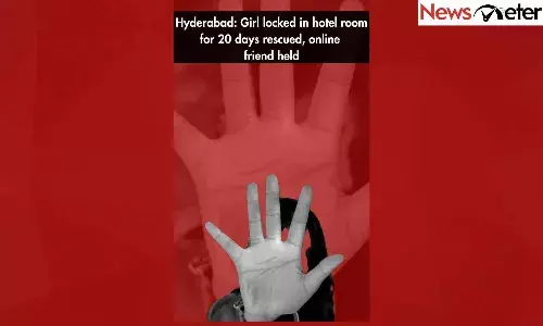 Hyderabad: Girl locked in hotel room for 20 days rescued, online friend held