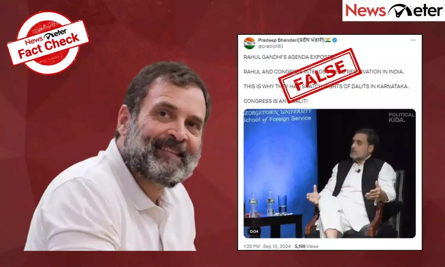 Fact Check: Clipped video of Rahul Gandhi falsely shared as Congress’ plans to scrap reservation