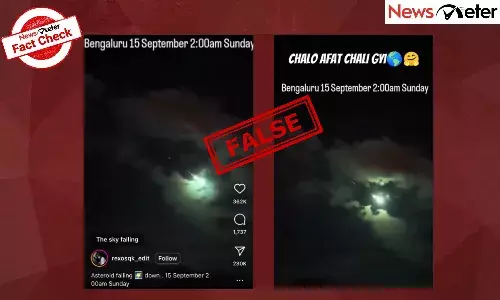 Fact Check: ಸೆಪ್ಟೆಂಬರ್ 15 ರಂದು ಬೆಂಗಳೂರಿಗೆ ಕ್ಷುದ್ರಗ್ರಹ ಅಪ್ಪಳಿಸಿದೆ ಎಂದು ಸುಳ್ಳು ವೀಡಿಯೊ ವೈರಲ್