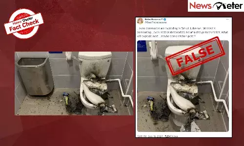 Fact Check: Image of exploded toilet in Hong Kong falsely linked to device explosions in Lebanon