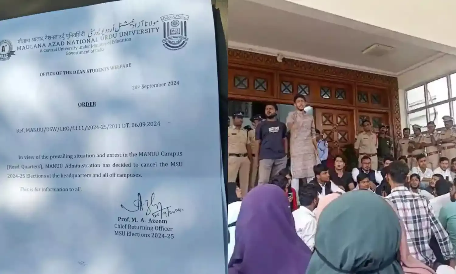 Gachibowli: MANUU students protests ‘unhygienic mess, misconduct by proctor’