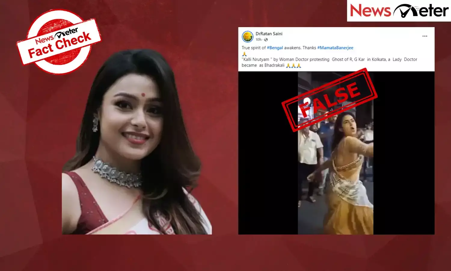 Fact Check: Viral video of woman dancing at Kolkata protest is actor-dancer, not doctor