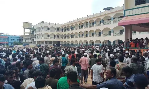 Four policemen injured in scuffle during protest over sexual assault of girl student in Kamareddy