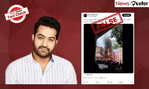 Fact Check: Jr NTRās cutout was not burned by fans in Hyderabad after Devaraās release