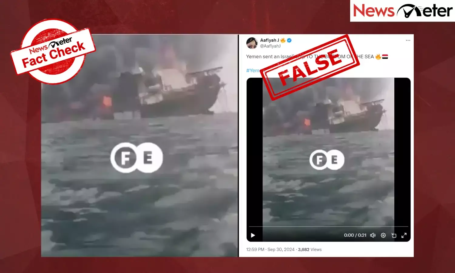 Fact Check: Viral video does not show Yemen’s Houthi attacking Israeli ship