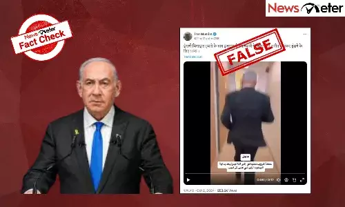 Fact Check: Old video of Netanyahu running to vote falsely viral as him taking cover from Iranian missiles