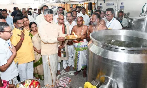 Samber rice to upma: Naidu inaugurates Rs.13.45 Cr kitchen near Panchajanyam Rest House in Tirumala