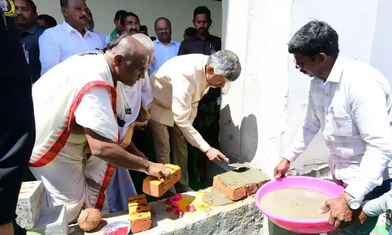 CM Naidu restarts Amaravati capital project works, calls it self-financing