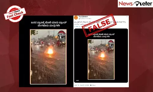 Fact Check: Video of live power wire causing sparks on flooded road is from Vietnam, not Bengaluru
