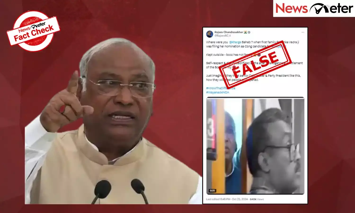 Fact Check: No, Kharge wasnt left out during Priyanka Gandhis Wayanad bypoll nomination