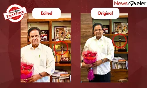 Fact Check: Christian cross in TTD chief BR Naiduās office? Photo is edited