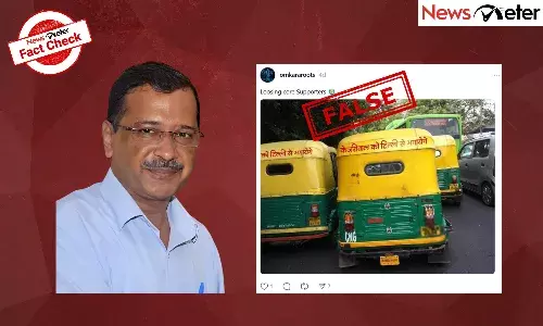 Fact Check: Anti-Kejriwal graffiti on Delhi auto rickshaw? ViralĀ imageĀ isĀ edited