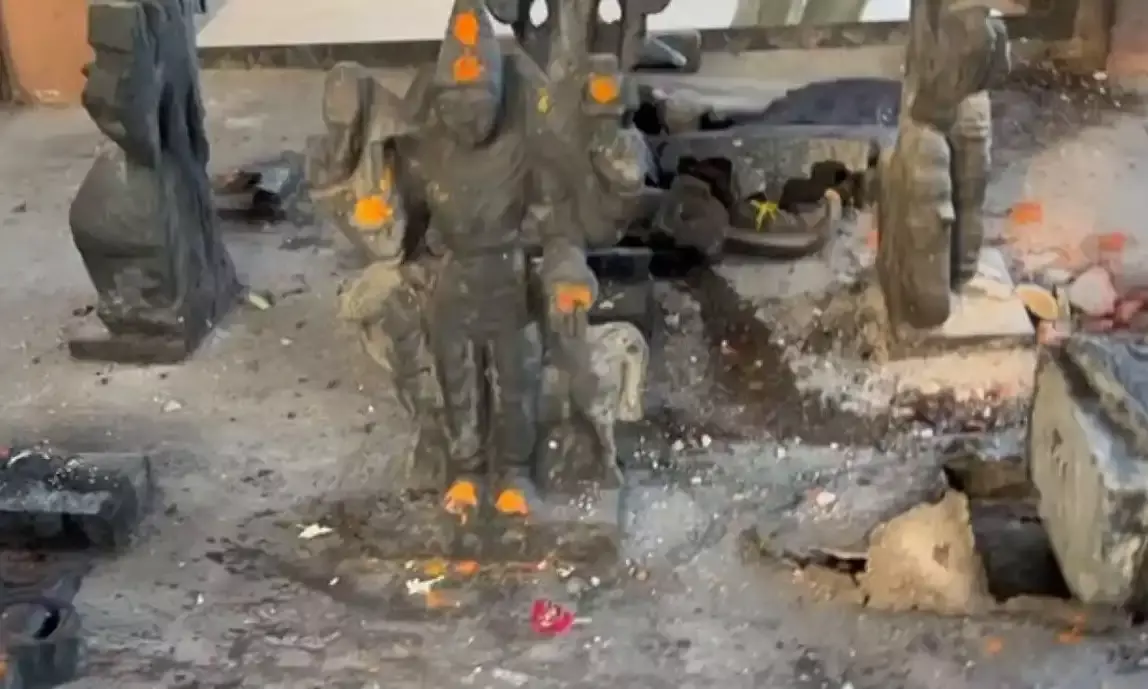 Navagraha idols vandalised at Hanuman temple in Shamshabad; suspect detained