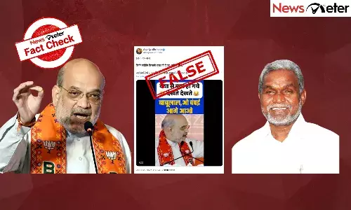 Fact Check: Amit Shah insults tribal leader Champai Soren on stage? No, viral video is edited
