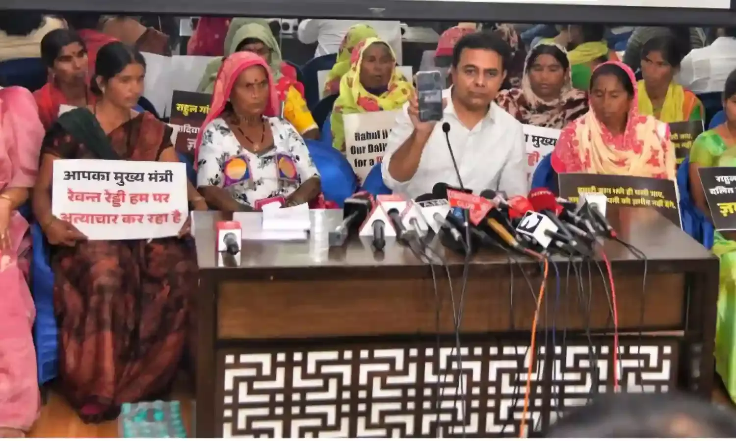 Tribal land row: KTR seeks probe by national commissions, slams Congress silence