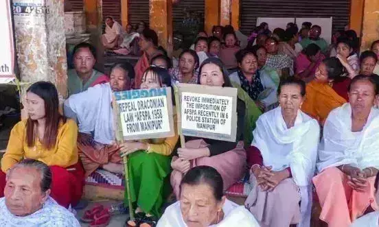 Manipur: Hundreds walk with empty coffins demanding justice for those killed in Jiribam gunfight
