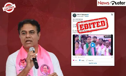 Fact Check: “KTR Go Back” slogans at BRS Dharna in Mahabubabad? No, video is doctored