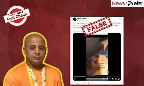 Fact Check: Chinmoy Das sexually assaulted Hindu woman in Bangladesh? No, video shows priest from Rajasthan